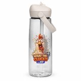 WHAT THE CLUCK EH - COCKREL - Flip straw water bottle