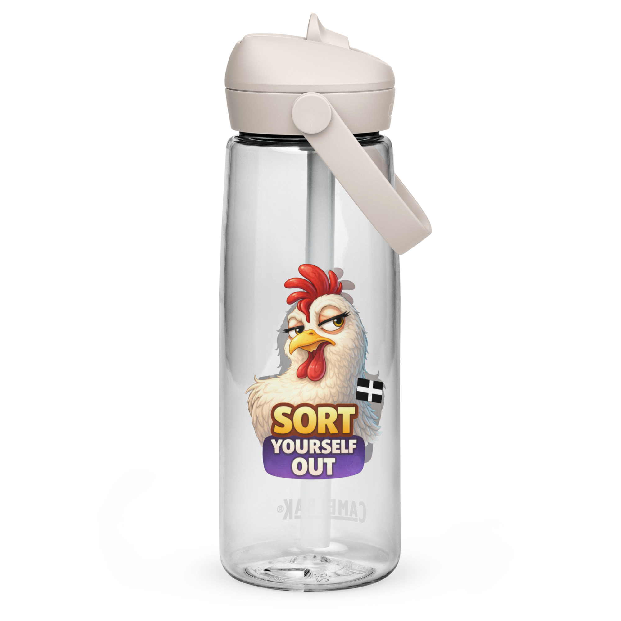 SORT YOURSELF OUT - HEN - Flip straw water bottle
