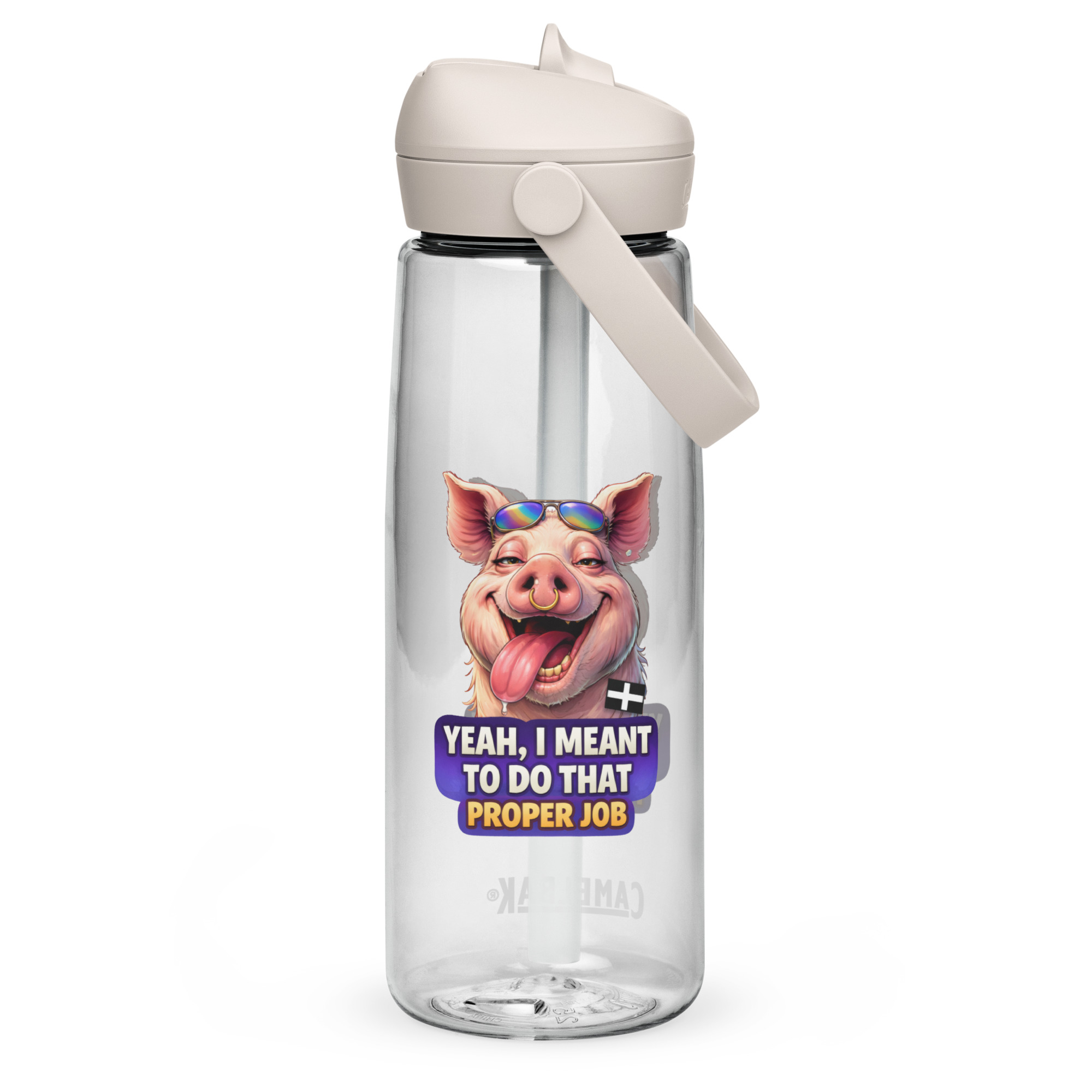 YEAH I MENT TO DO THAT PROPER JOB - PIG - Flip straw water bottle
