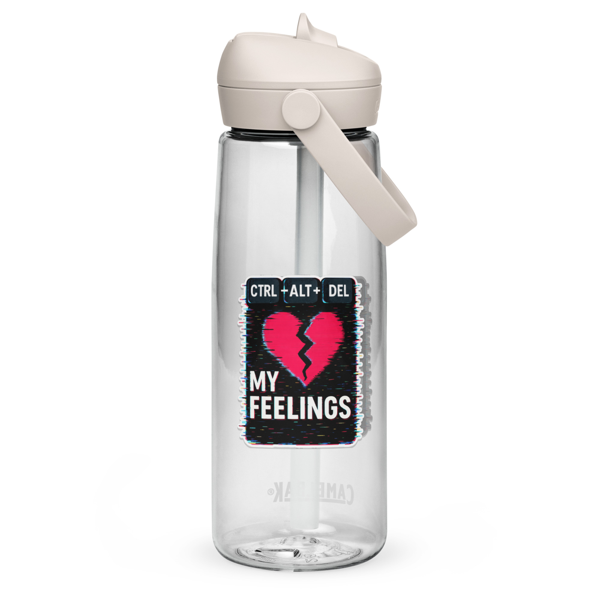 CTRL+ALT+DEL MY FEELINGS - Flip straw water bottle