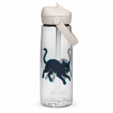 Glitch Cat – Digital Shadow StalkerFlip straw water bottle