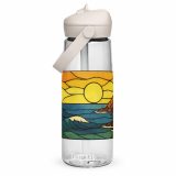 Clifftop Glow at Day’s End - Flip straw water bottle