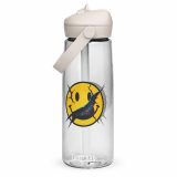 Broken Smile – Glitch Reality Split DesignFlip straw water bottle