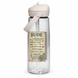 Bude Coastal Signboard - Flip straw water bottle
