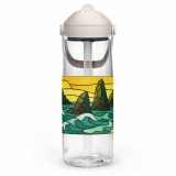 Tides of the Mount – Flip Straw Water Bottle clear left — Cornwall Coast