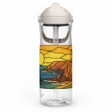 Clifftop Glow at Day’s End - Flip straw water bottle