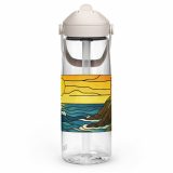 Engine House at Sundown – Flip Straw Water Bottle clear left — Cornwall Coast