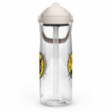 Broken Smile – Glitch Reality Split DesignFlip straw water bottle