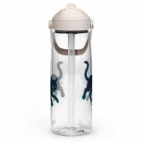 Glitch Cat – Digital Shadow StalkerFlip straw water bottle