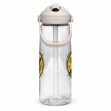 Broken Smile – Glitch Reality Split DesignFlip straw water bottle