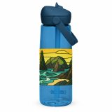 Tides of the Mount – Flip Straw Water Bottle oxford blue back — Cornwall Coast