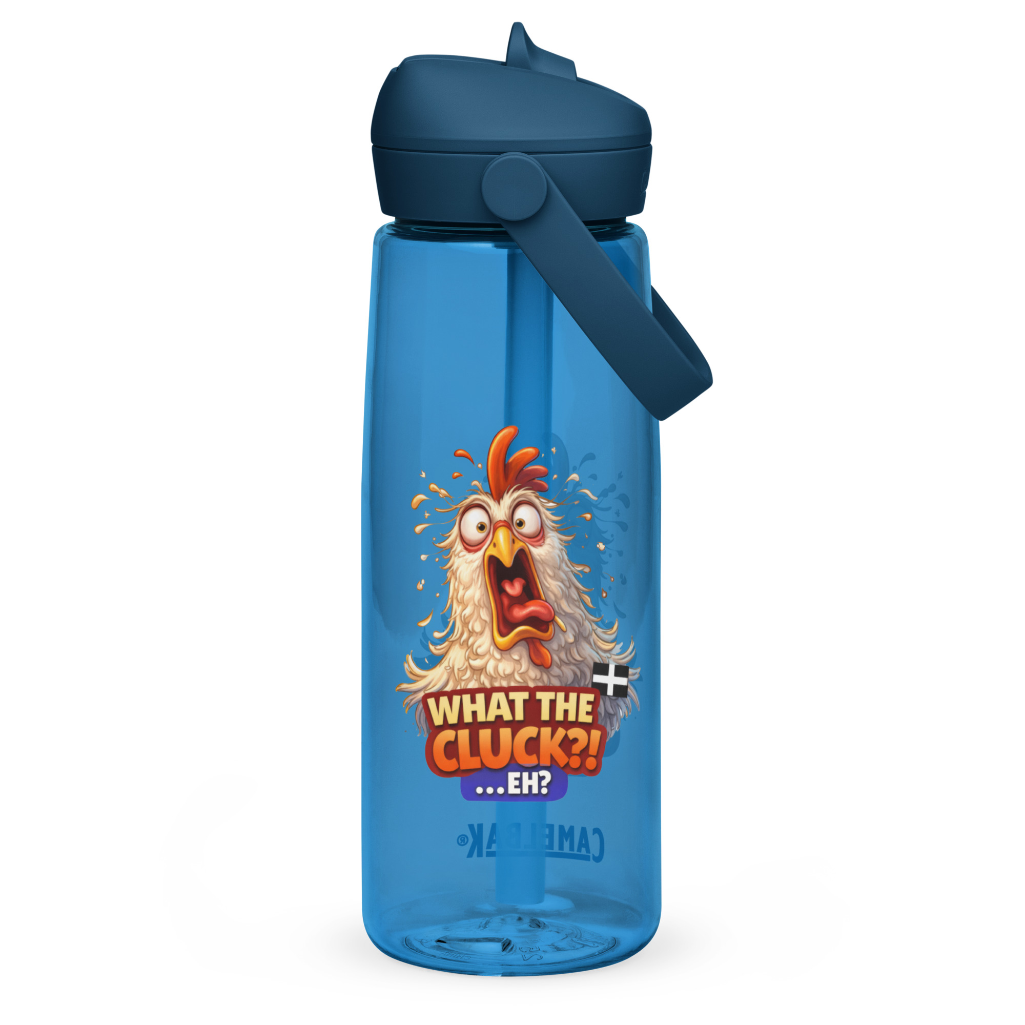 WHAT THE CLUCK EH - COCKREL - Flip straw water bottle