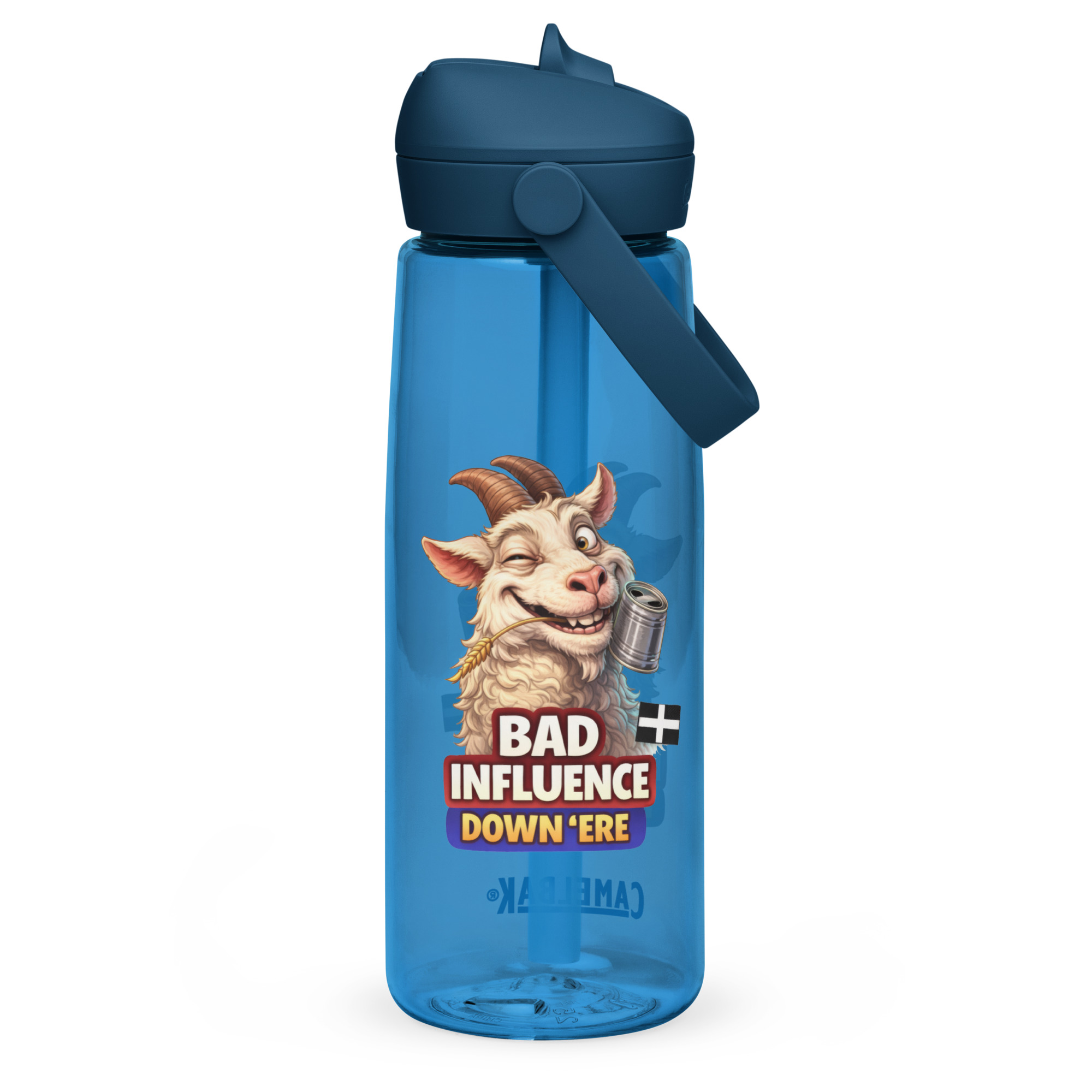 BAD INFLUENCE DOWN ERE - GOAT - Flip straw water bottle