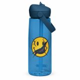 Broken Smile – Glitch Reality Split DesignFlip straw water bottle