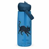Glitch Cat – Digital Shadow StalkerFlip straw water bottle