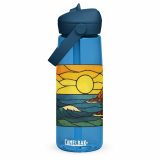 Clifftop Glow at Day’s End - Flip straw water bottle