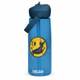 Broken Smile – Glitch Reality Split DesignFlip straw water bottle