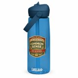 Common Sense – Flip Straw Water Bottle oxford blue front — The Brutally Honest Collection