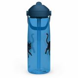 Glitch Cat – Digital Shadow StalkerFlip straw water bottle