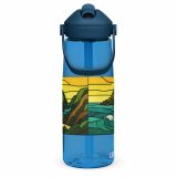 Tides of the Mount – Flip Straw Water Bottle oxford blue right — Cornwall Coast