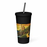 Engine House at Sundown - Insulated tumbler with a straw