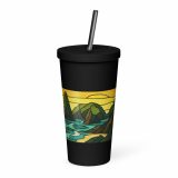Tides of the Mount - Insulated tumbler with a straw