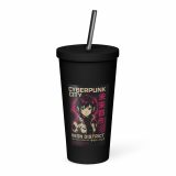 Neon District - Insulated tumbler with a straw