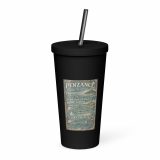 Penzance Coastal Signboard – Insulated Tumbler with a Straw black 20oz left — Salt & Timber: Cornish Signs