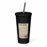 Bude Coastal Signboard - Insulated tumbler with a straw