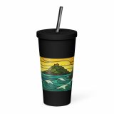 Tides of the Mount - Insulated tumbler with a straw
