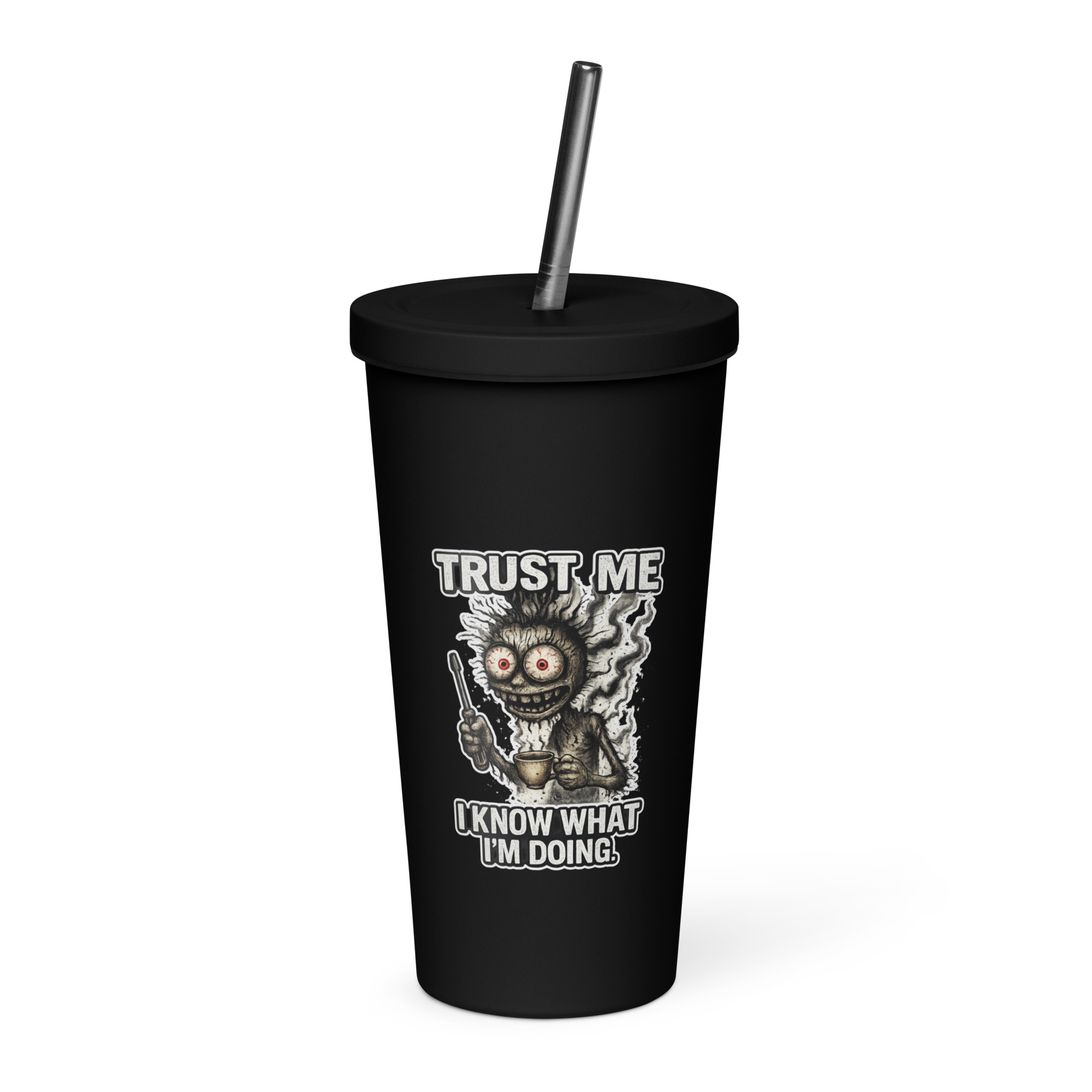 ERIC TRUST ME - Insulated tumbler with a straw