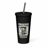 Eric - I Hide at Work - Insulated tumbler with a straw