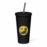 SMILE GLITCH - Insulated tumbler with a straw