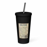 Bude Coastal Signboard - Insulated tumbler with a straw