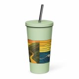 Engine House at Sundown - Insulated tumbler with a straw