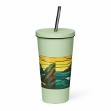 Tides of the Mount - Insulated tumbler with a straw