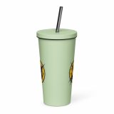 SMILE GLITCH - Insulated tumbler with a straw