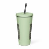 Penzance Coastal Signboard – Insulated Tumbler with a Straw mint 20oz back — Salt & Timber: Cornish Signs