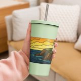 Beacon of the Western Cliffs - Insulated tumbler with a straw