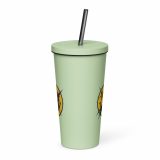 SMILE GLITCH - Insulated tumbler with a straw
