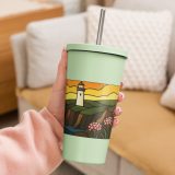 Beacon of the Western Cliffs - Insulated tumbler with a straw