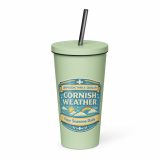 Unpredictable Quality – Cornish Weather - Insulated tumbler with a straw