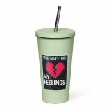 CTRL+ALT+DEL MY FEELINGS - Insulated tumbler with a straw