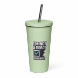 Im Not a Robot - Insulated tumbler with a straw