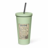 Bude Coastal Signboard - Insulated tumbler with a straw