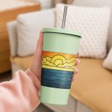 Beacon of the Western Cliffs - Insulated tumbler with a straw
