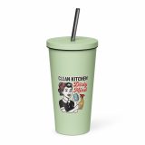 Clean Kitchen Dirty Mind - Insulated tumbler with a straw