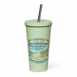 Coastal Calm - Insulated tumbler with a straw