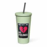 CTRL+ALT+DEL MY FEELINGS - Insulated tumbler with a straw
