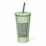 Penzance Coastal Signboard – Insulated Tumbler with a Straw mint 20oz right — Salt & Timber: Cornish Signs